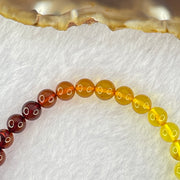 Natural Mixed Multi Color Amber Beads Bracelet 3.23g 15.5cm 5.8mm 32 Beads - Huangs Jadeite and Jewelry Pte Ltd