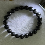 Natural Black Rutilated Quartz Beads Bracelet 天然黑发水晶手链 23.53g 16cm 9.4mm 21 Beads - Huangs Jadeite and Jewelry Pte Ltd