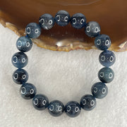 Above Average Natural Blue Devil Aquamarine Beads Bracelet 37.72g 16cm 11.8mm 17 Beads - Huangs Jadeite and Jewelry Pte Ltd