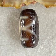Natural Powerful Tibetan Old Oily Red White Agate Patina Guiren Tairen Human Benefactor Dzi Bead Heavenly Master (Tian Zhu) 贵人天珠 2.96g 19.4 by 10.2mm - Huangs Jadeite and Jewelry Pte Ltd