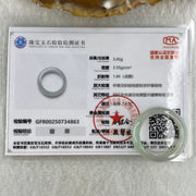Type A Natural Faint Green Jadeite Ring 3.45g 5.5 by 3.3mm US 8.4 HK 18.5 (Slight Internal Line) - Huangs Jadeite and Jewelry Pte Ltd