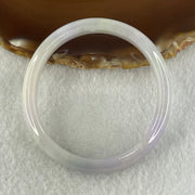 Type A Natural Lavender Jadeite Oval Bangle 29.01g Inner Diameter 52.0mm 10.1 by 6.2mm (Slight Internal Line) - Huangs Jadeite and Jewelry Pte Ltd