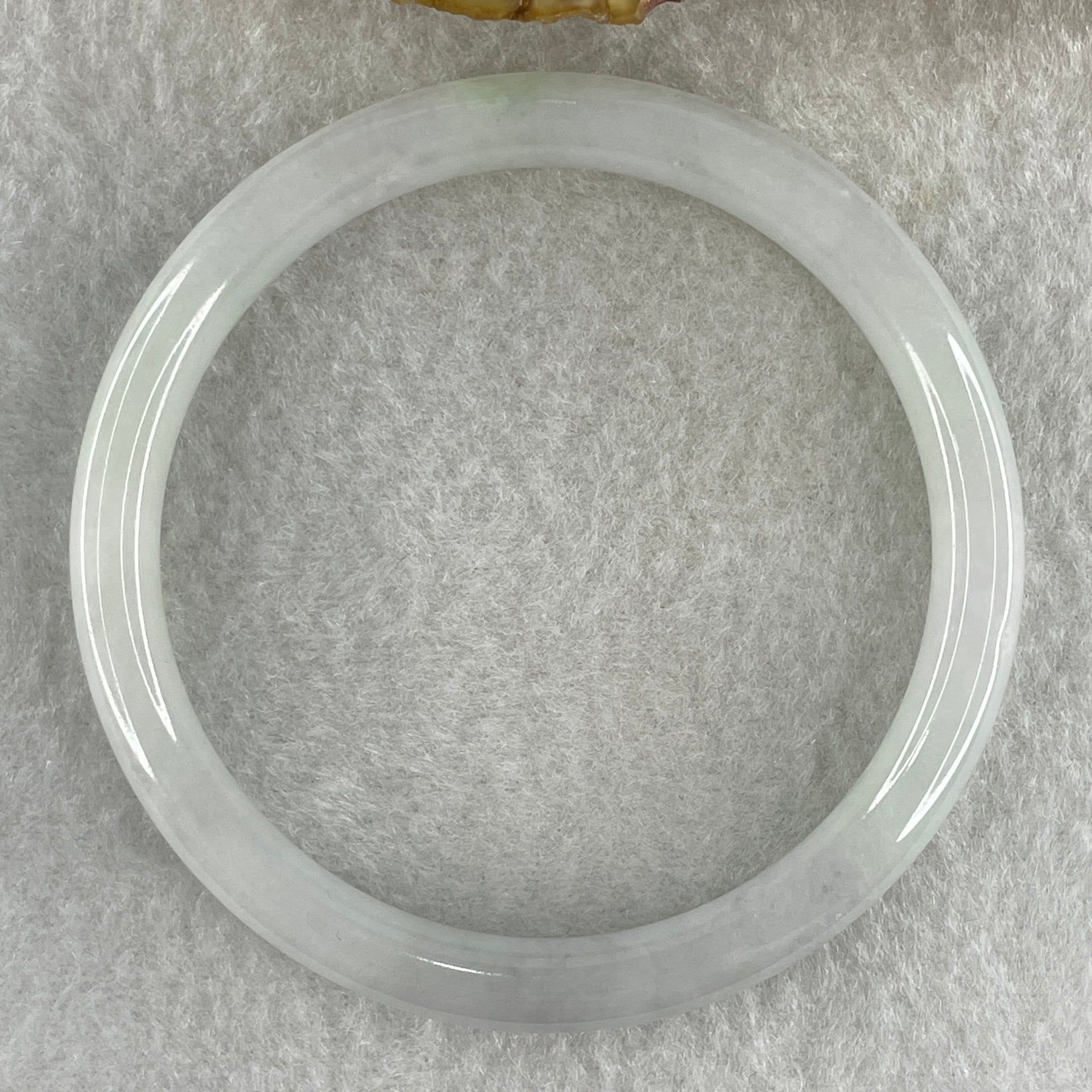 Type A Natural Light Green with Faint Lavender Jadeite Bangle 25.54g Internal Diameter 55.9mm 7.6 by 6.9mm (Very Slight Internal Lines) - Huangs Jadeite and Jewelry Pte Ltd