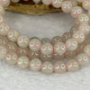 Type A Semi Icy Pink Jadeite Beads Necklace 98 Beads 7.2mm 58.32g - Huangs Jadeite and Jewelry Pte Ltd