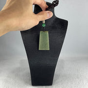 Natural Type A Green with Yellowish Jadeite Wu Shi Pai Pendant 20.75g 45.6 by 25.5 by 5.9mm - Huangs Jadeite and Jewelry Pte Ltd