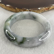Natural Type Lavender with Wuji Grey and Dark Green Piao Hua Jadeite Bangle 70.71g Inner Diameter 55.4mm 14.0 by 9.5mm (Slight External Rough) - Huangs Jadeite and Jewelry Pte Ltd