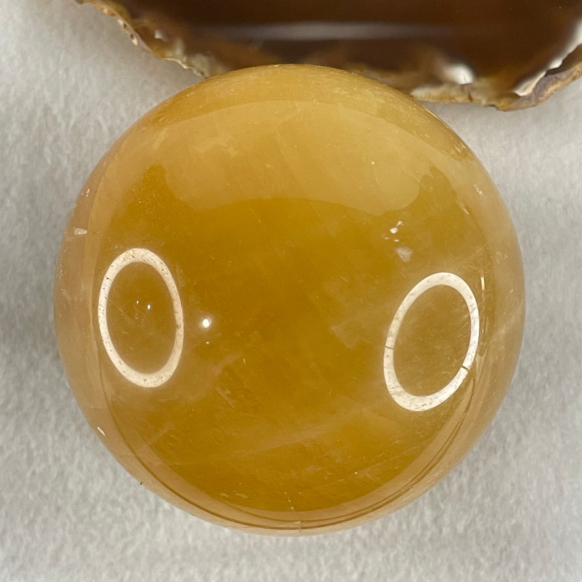 Natural Citrine Display Sphere Ball with Wooden Stand Display 730.53g 79.4 by 91.6mm - Huangs Jadeite and Jewelry Pte Ltd