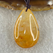 Natural Golden Rutilated Quartz Tear Drop Necklace 12.69g 32.5 by 20.6 by 10.5mm - Huangs Jadeite and Jewelry Pte Ltd