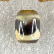Natural Powerful Tibetan Old Oily Agate Tiger Tooth Daluo Dzi Bead Heavenly Master (Tian Zhu) 虎呀天诛 2.41g 13.3 by 10.4mm - Huangs Jadeite and Jewelry Pte Ltd