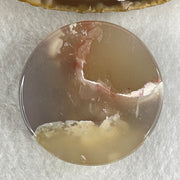 Natural Pink Flower Agate Set Oval Bangle 77.72g Inner Diameter 56.4mm 10.2 by 6.8mm (Perfect) - Huangs Jadeite and Jewelry Pte Ltd