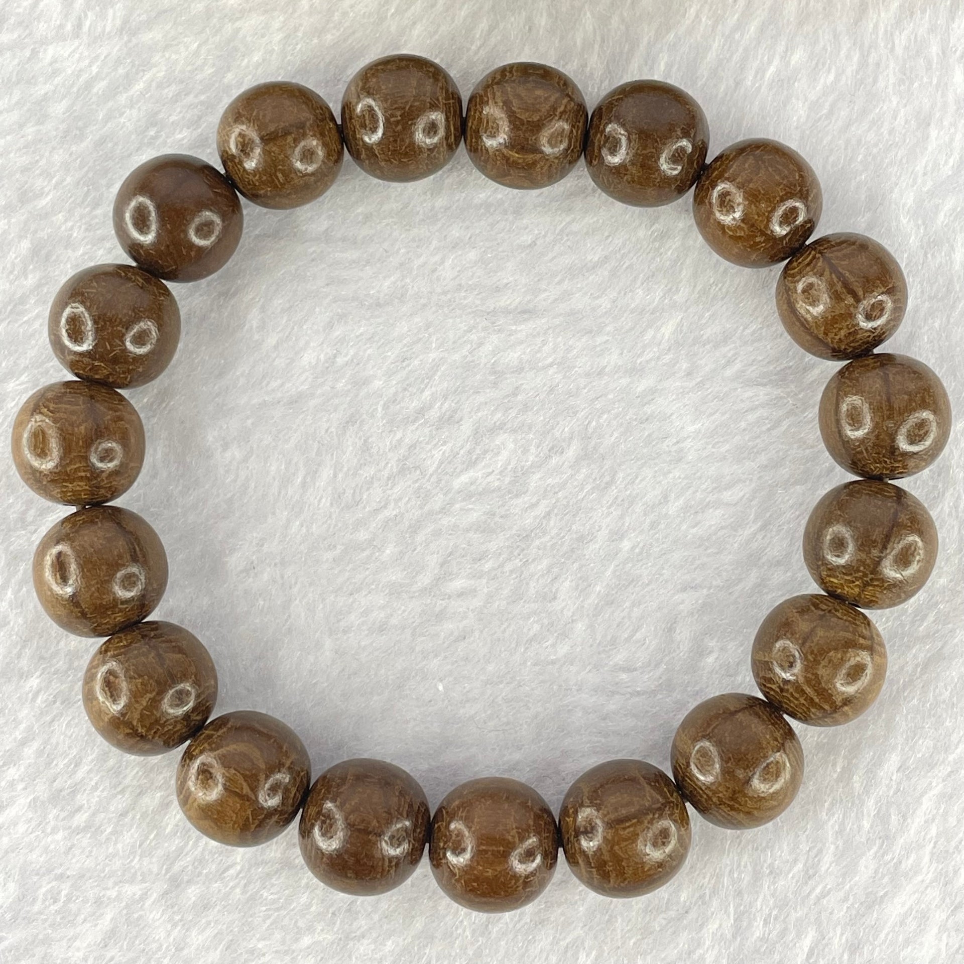 Natural Six Way Wooden Beads Bracelet 六道木手链 11.21g 17cm 10.8mm 19 Beads - Huangs Jadeite and Jewelry Pte Ltd