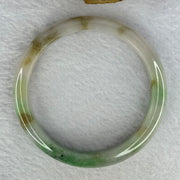 Type A Green Piao Hua and Lavender with Brown Patches Jadeite Bangle Internal Diameter 57.6mm 45.79g 11.0 by 7.8mm (Slight Internal Line) - Huangs Jadeite and Jewelry Pte Ltd