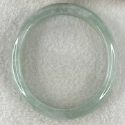 Type A Jelly Light Blueish Green Faint Lavender Jadeite Oval Bangle 36.71g Internal Diameter 54.4mm 11.8 by 6.7mm (Close to Perfect) - Huangs Jadeite and Jewelry Pte Ltd