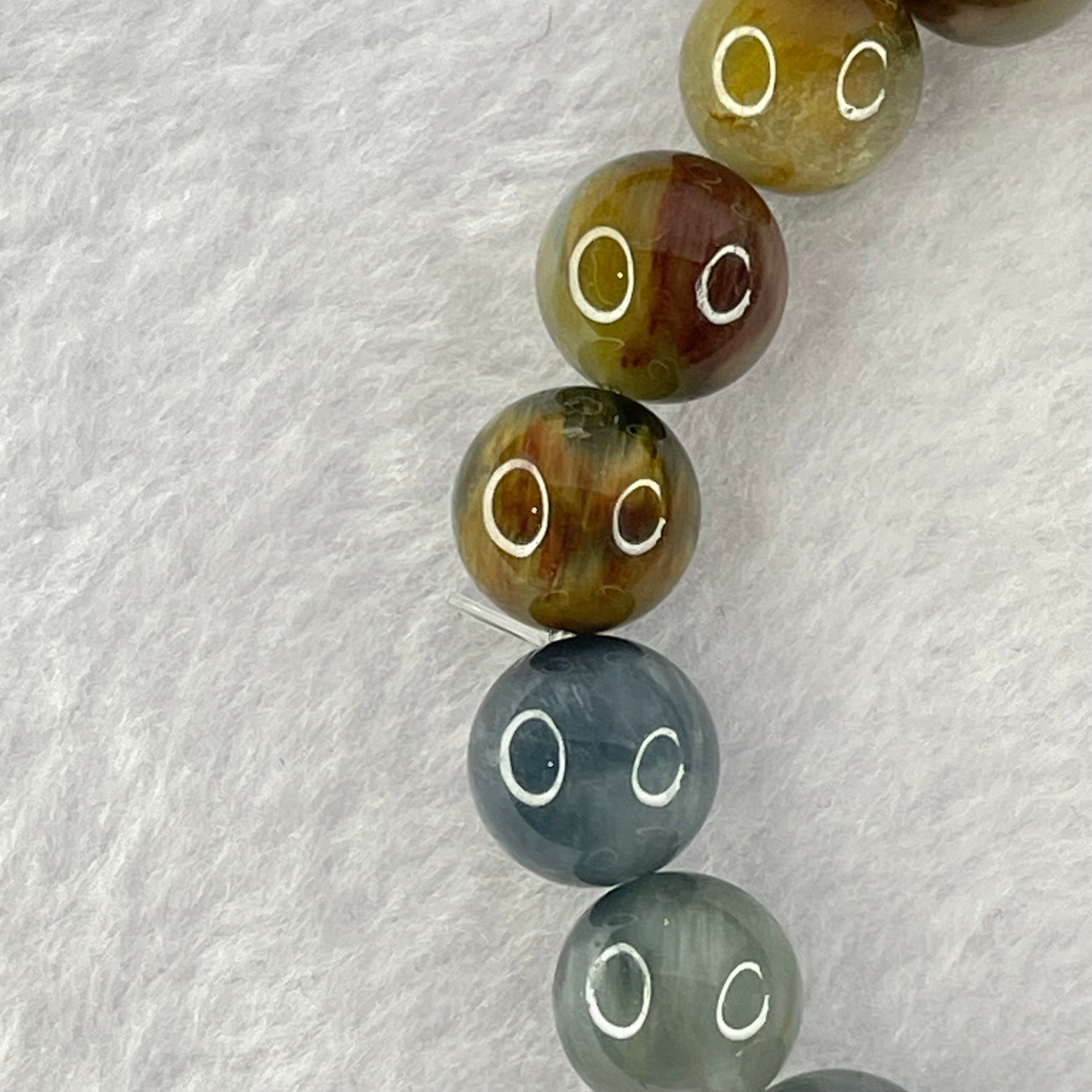 Good Grade Natural Blue Rutilated Quartz Bracelet 32.71g 17.5cm 11.0mm 19 Beads - Huangs Jadeite and Jewelry Pte Ltd