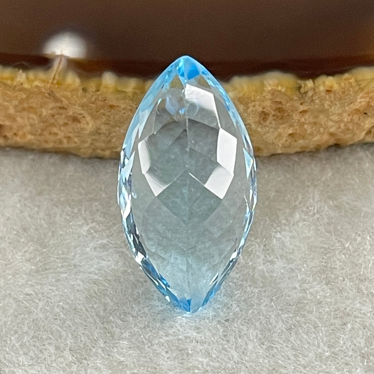 Natural Sky Blue Topaz Marquise Shape 11.37ct 19.5 by 10.4 by 7.3mm - Huangs Jadeite and Jewelry Pte Ltd