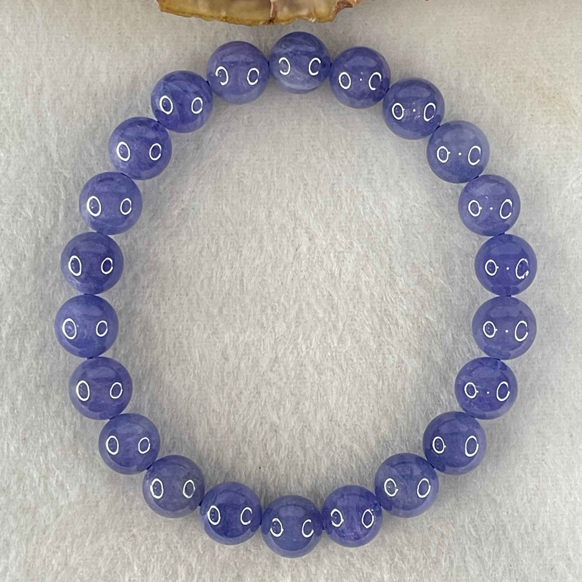 Above Average Grade Natural Blue Tanzanite Beads Bracelet 24.67g 15.5cm 8.8mm 22 Beads - Huangs Jadeite and Jewelry Pte Ltd