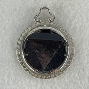 Natural Hypersthene in Stainless Steel Pendant 23.00g 25.0 by 8.8mm - Huangs Jadeite and Jewelry Pte Ltd