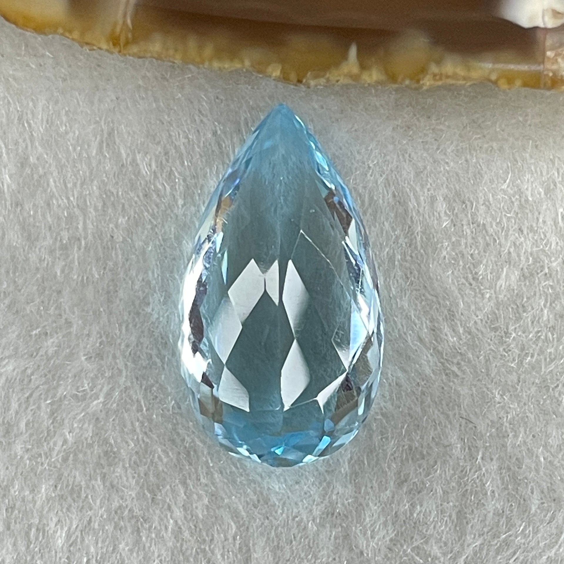 Natural Sky Blue Topaz Teardrop Shape 12.67ct 19.7 by 11.2 by 7.2mm - Huangs Jadeite and Jewelry Pte Ltd