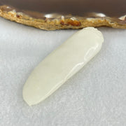 Natural White Nephrite Peapod Pendant 18.22g 60.8 by 19.1 by 11.9mm - Huangs Jadeite and Jewelry Pte Ltd