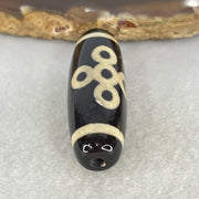 Natural Powerful Tibetan Old Oily Agate 5 Eyes Lightning Dzi Bead Heavenly Master (Tian Zhu) 五眼闪电天珠  10.91g 40.2 by 13.6mm - Huangs Jadeite and Jewelry Pte Ltd