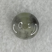 Type A Icy Wuji Grey Jadeite Ping An Kou Donut Charm Pendant 2.04g 13.0 by 5.9mm - Huangs Jadeite and Jewelry Pte Ltd