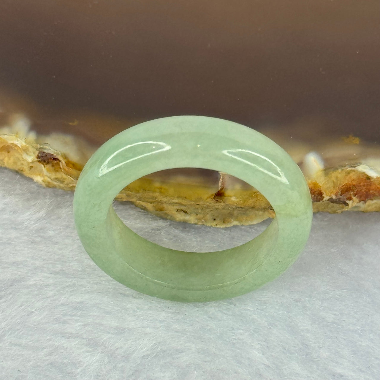 Type A Green Jadeite Ring 3.65g 5.8 by 3.8mm US7.25 HK16 - Huangs Jadeite and Jewelry Pte Ltd