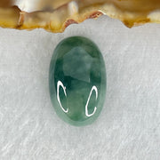 Type A Wuji Grey with Green Cabouchon Jadeite Stone For Setting 3.01g 18.4 by 12.0 by 6.8mm - Huangs Jadeite and Jewelry Pte Ltd