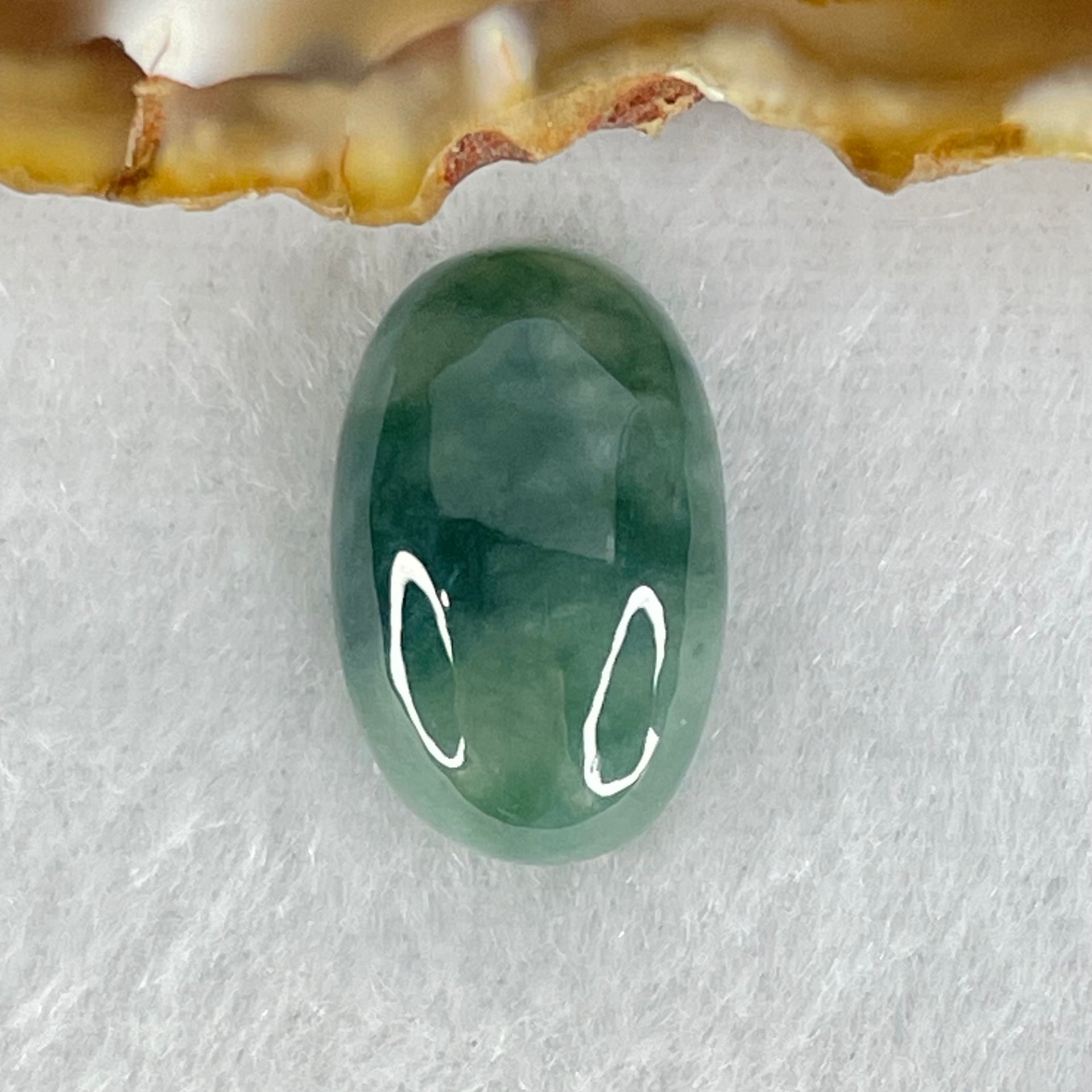 Type A Wuji Grey with Green Cabouchon Jadeite Stone For Setting 3.01g 18.4 by 12.0 by 6.8mm - Huangs Jadeite and Jewelry Pte Ltd