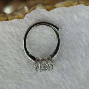 Cubic Zirconia in S925 Sliver Ring (Adjustable Size) 4.05g 8.5 by 4.0mm - Huangs Jadeite and Jewelry Pte Ltd