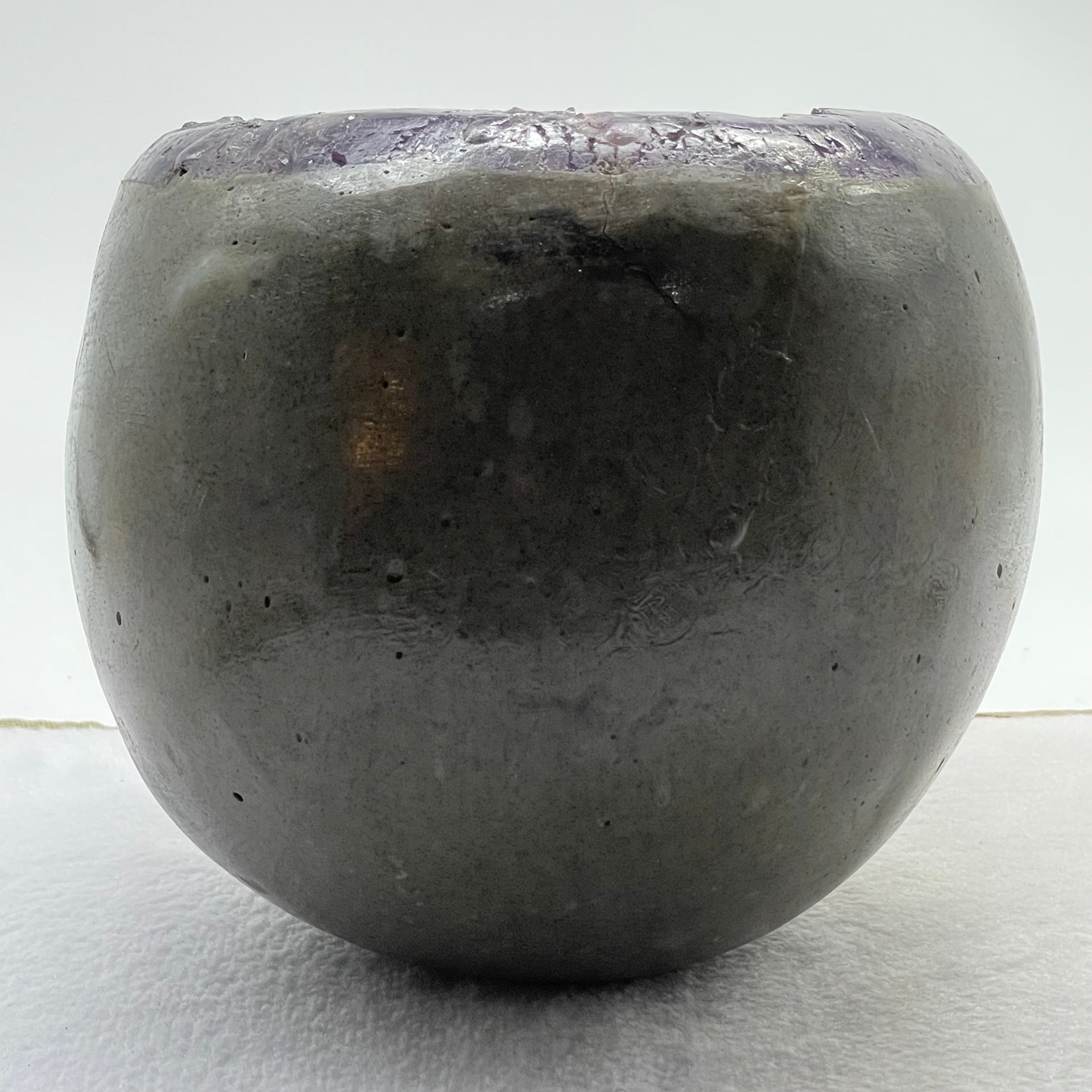 Natural Deep Purple Amethyst Egg with Wooden Stand Display Total 9,049.0g 210.0 by 220.0 by 310.0mm - Huangs Jadeite and Jewelry Pte Ltd