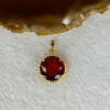 Red Cubic Zirconia With Crystals in Sliver Pendent 3.54g 13.9 by 8.2mm - Huangs Jadeite and Jewelry Pte Ltd