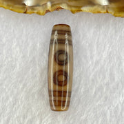 Natural Powerful Tibetan Old Oily Agate 5 Eyes Dzi Bead Heavenly Master (Tian Zhu) 五眼天诛 7.57g 38.7 by 11.5mm - Huangs Jadeite and Jewelry Pte Ltd