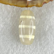 Natural Powerful Tibetan Old Oily Agate 3-Lines Dzi Bead Heavenly Master (Tian Zhu) 三行天诛 2.76g 20.1 by 9.7mm - Huangs Jadeite and Jewelry Pte Ltd