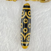 Natural Powerful Tibetan Old Oily Dark and Light Brown Agate 15 Eyes Dzi Bead Heavenly Master (Tian Zhu) 十五眼天诛 14.65g 58.1 by 13.0mm - Huangs Jadeite and Jewelry Pte Ltd