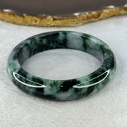 Type A Green Deep Lavender with Moss Green Jadeite Bangle Internal Diameter 58.5mm 68.42g 13.8 by 8.8mm (Slight Internal Line) - Huangs Jadeite and Jewelry Pte Ltd
