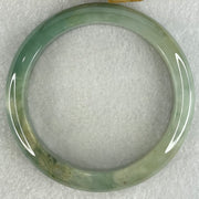 Type A Blueish Green Jadeite Bangle 62.80g Internal Diameter 59.4mm 12.7 by 8.6mm (External and Internal Lines) - Huangs Jadeite and Jewelry Pte Ltd