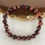 Natural Red Tiger's Eye Quartz Beads Bracelet 18.07g 15.5cm 8.3mm 23 Beads - Huangs Jadeite and Jewelry Pte Ltd
