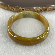 Type A Natural Intense Brownish Yellow Jadeite Oval Bangle 30.33g Inner Diameter 52.7mm 11.0 by 6.5mm (Very Slight Internal Lines) - Huangs Jadeite and Jewelry Pte Ltd