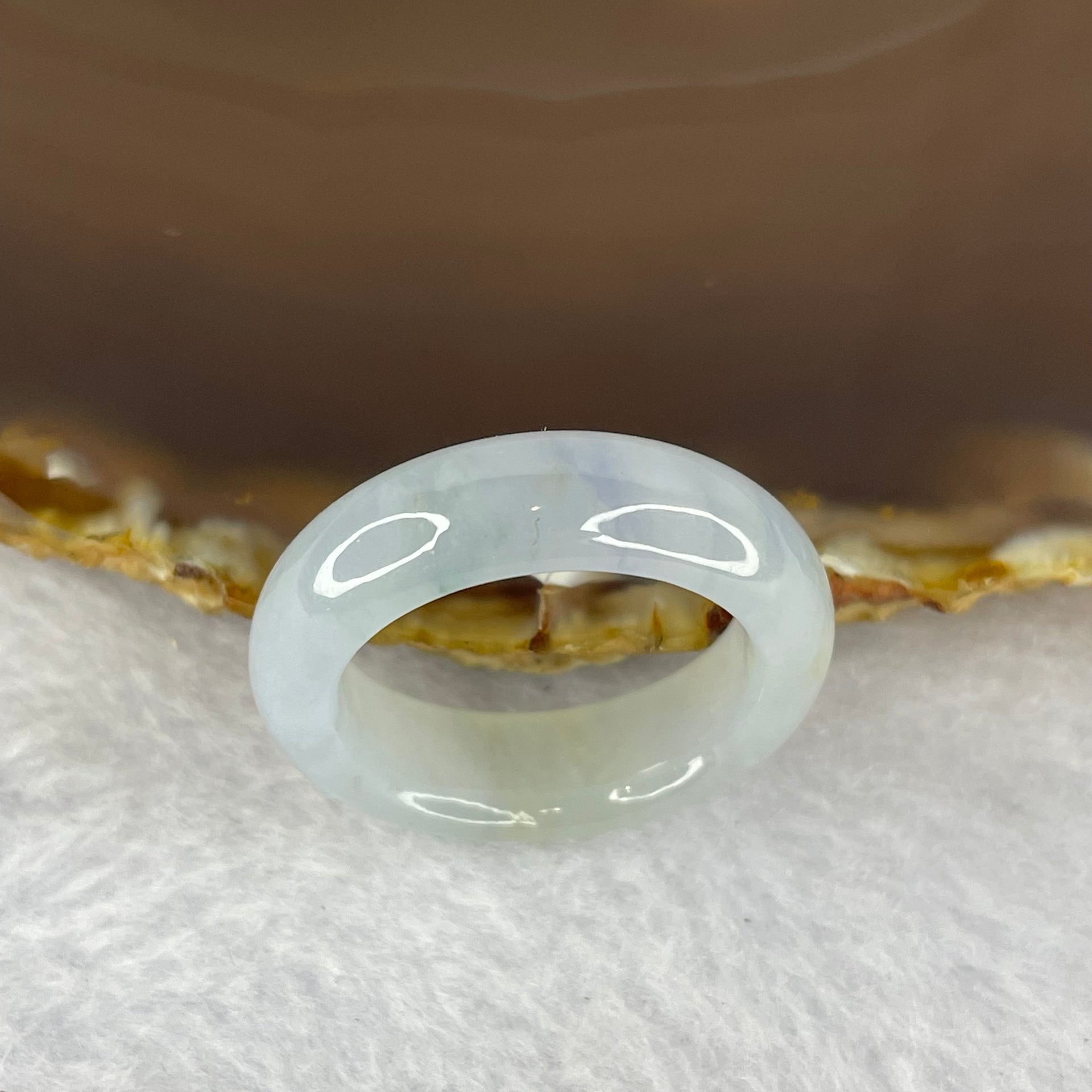 Type A Semi Icy Light Purple with Light Green Jadeite Ring 6.55g 7.4 by 4.8 mm US 10.5/ HK 23.5 (Perfect) - Huangs Jadeite and Jewelry Pte Ltd