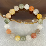 Above Average Grade Natural Muti Colour Rabbit Hair Rutilated Quartz Beads Bracelet 31.30g 17cm 10.8mm 19 Beads - Huangs Jadeite and Jewelry Pte Ltd