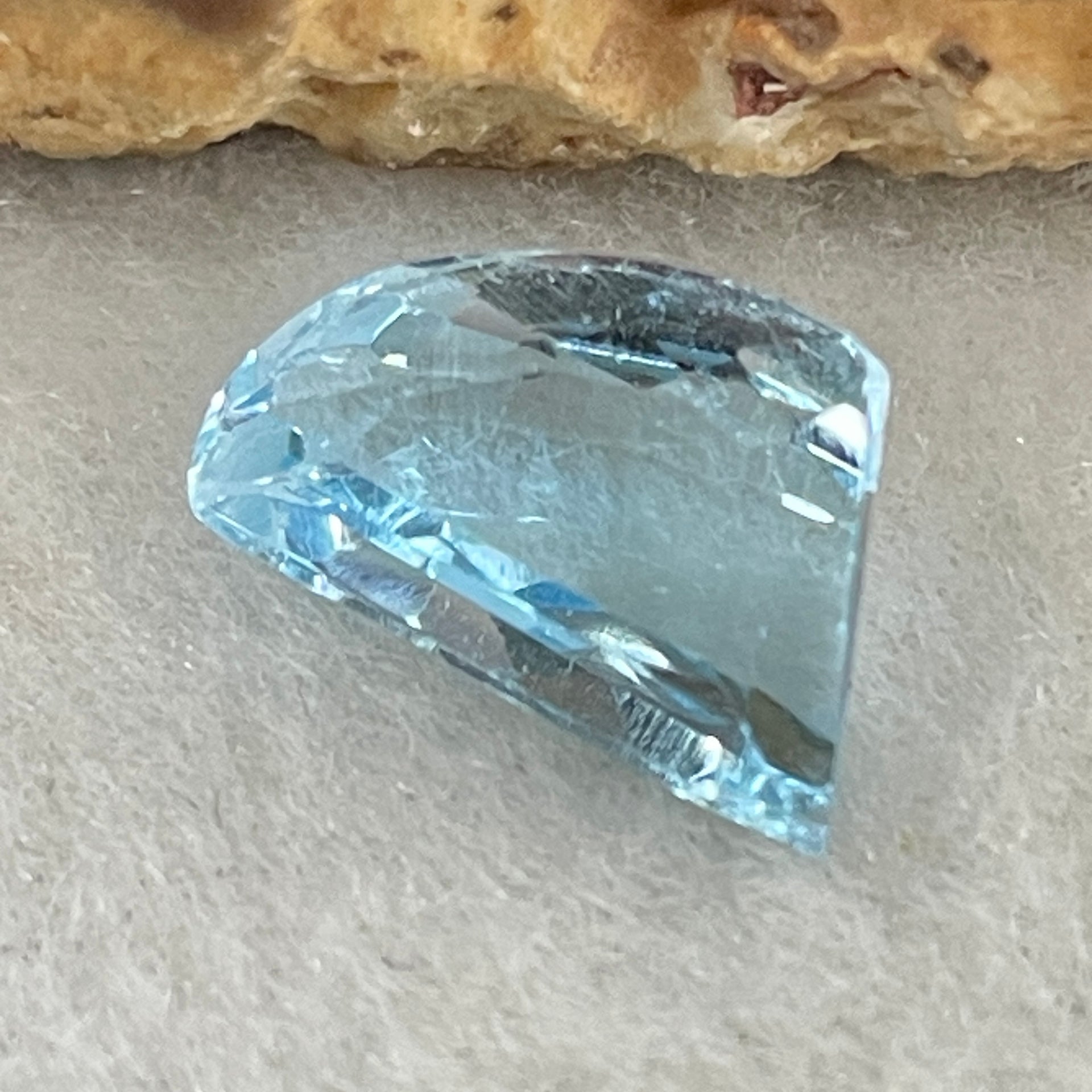 Natural Sky Blue Topaz Trillion Shape 4.60ct 13.0 by 8.0 by 5.2mm - Huangs Jadeite and Jewelry Pte Ltd