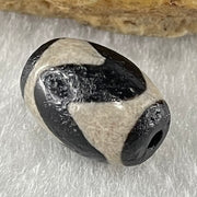 Natural Powerful Tibetan Old Oily Agate Tiger Tooth Daluo Dzi Bead Heavenly Master (Tian Zhu) 2.04g 14.1 by 10.0mm - Huangs Jadeite and Jewelry Pte Ltd