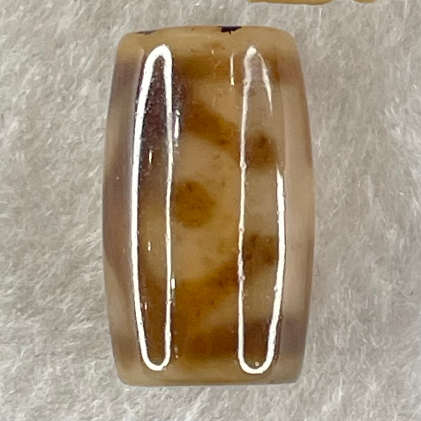 Natural Powerful Tibetan Old Oily Agate Patina Guiren Tairen Human Dzi Bead Totem Amulet Heavenly Master (Tian Zhu) 贵人天诛 4.98g 20.0 by 11.9mm - Huangs Jadeite and Jewelry Pte Ltd