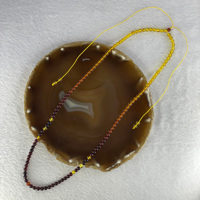 Natural Amber 琥珀 Beads Necklace 7.04g 4.5mm 130 Beads - Huangs Jadeite and Jewelry Pte Ltd