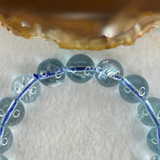 Good Grade Natural Blue Topaz Beads Bracelet 33.31g 15.5cm 9.9mm 20 Beads - Huangs Jadeite and Jewelry Pte Ltd