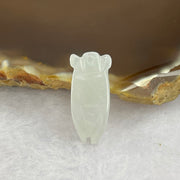 Type A Lavender Icy Jadeite Cicada 24.4 by 10.1 by 5.4mm 2.02g - Huangs Jadeite and Jewelry Pte Ltd