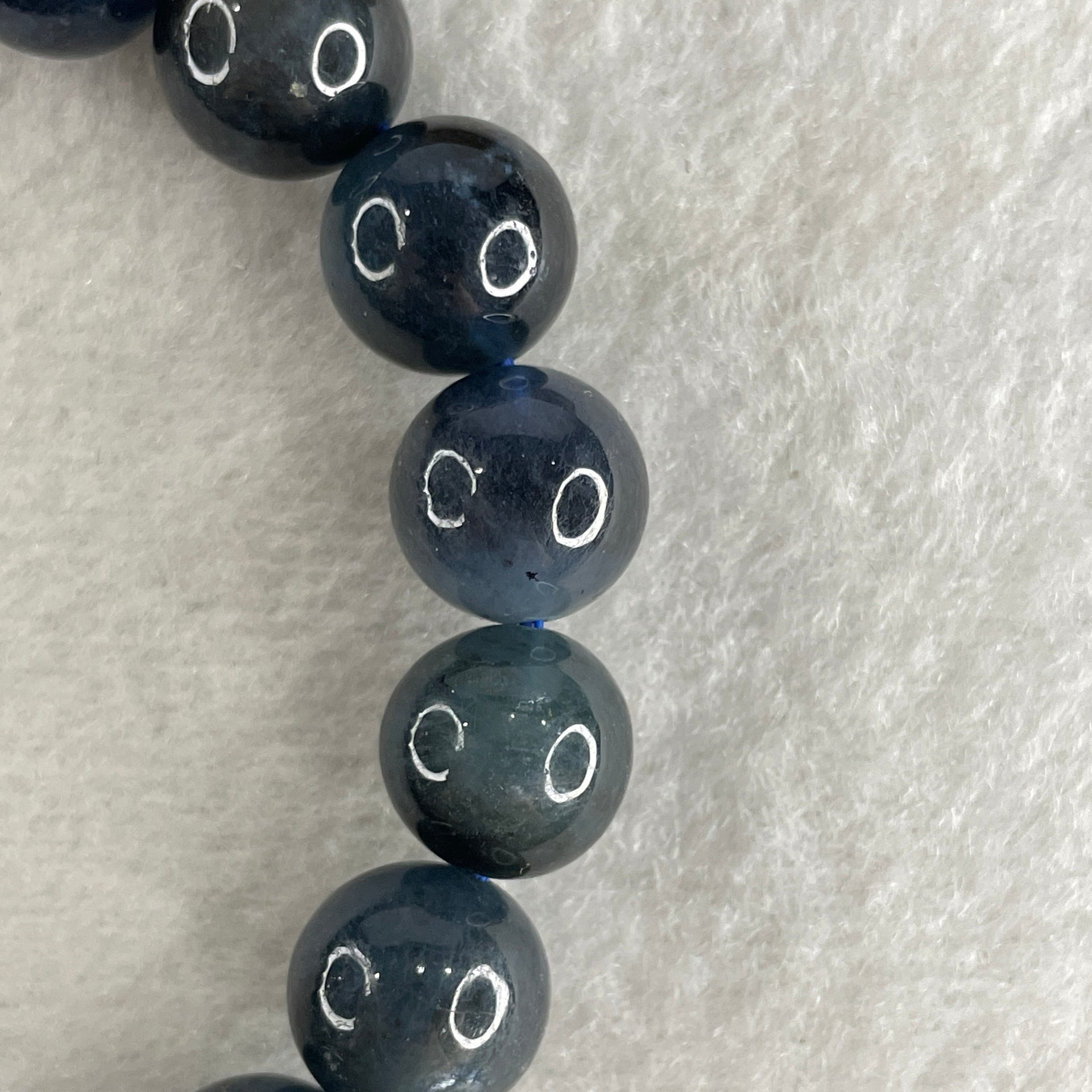 Above Average Natural Blue Devil Aquamarine Beads Bracelet 37.72g 16cm 11.8mm 17 Beads - Huangs Jadeite and Jewelry Pte Ltd