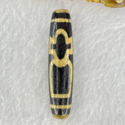 Natural Powerful Tibetan Old Oily Agate Cai Shen with Moon Sun Star Dzi Bead Heavenly Master (Tian Zhu) 财神长天珠 16.79g 58.2 by 13.6mm - Huangs Jadeite and Jewelry Pte Ltd