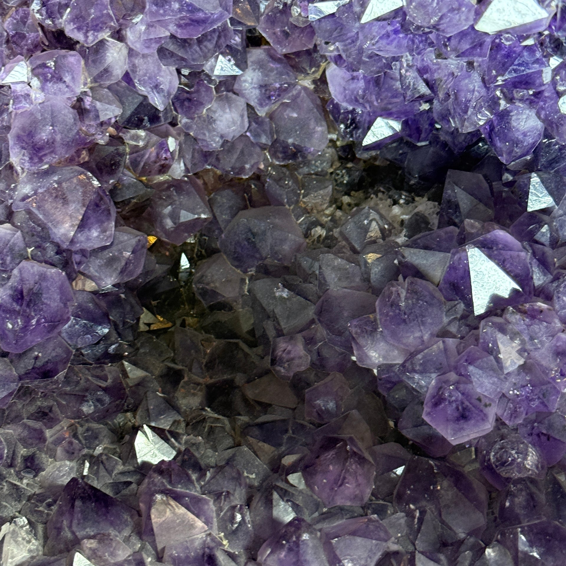 Natural Brazil Triangular Shape Amethyst Cacoxenite Cave 460.0 by 260.0 by 500.0mm - Huangs Jadeite and Jewelry Pte Ltd