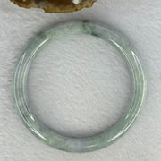 Type A Deep Lavender and Green Piao Hua Jadeite Bangle 31.99g Internal Diameter 57.0mm 8.0 by 8.0mm (Slight Internal Line) - Huangs Jadeite and Jewelry Pte Ltd